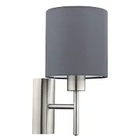 Бра  PASTERI 94926 Eglo серый 1 лампа, основание никель серое в стиле современный 