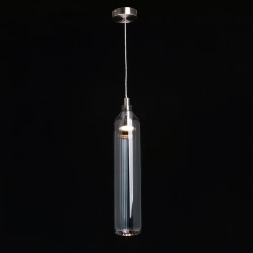 Светильник подвесной Кьянти 720012301 DeMarkt серый 1 лампа, основание никель в стиле современный  фото 2