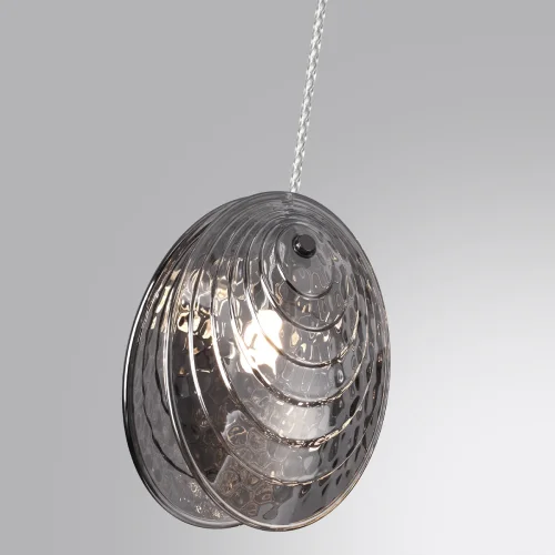 Светильник подвесной Mussels 5038/1 Odeon Light чёрный серый 1 лампа, основание чёрное в стиле современный  фото 5
