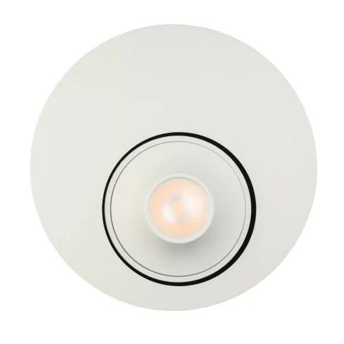 Светильник накладной LED Круз 637016501 DeMarkt белый серый 1 лампа, основание серое белое в стиле хай-тек круглый фото 2