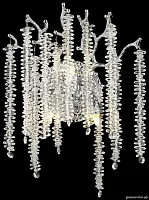 Бра 185-101-03 Velante прозрачный 3 лампы, основание хром в стиле современный классический ветви