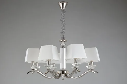 Люстра подвесная Emilia APL.723.03.08 Aployt белая на 8 ламп, основание никель в стиле современный  фото 4