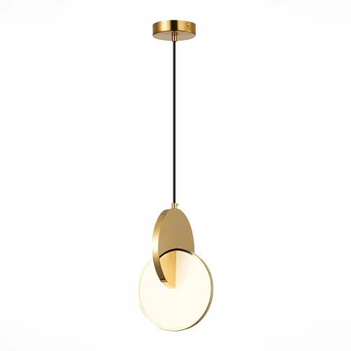 Светильник подвесной LED Eclisse SL6107.213.01 ST-Luce белый 1 лампа, основание золотое в стиле современный 