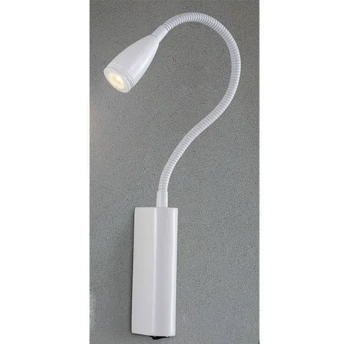 Бра с выключателем 14801/A LED white Newport белый на 1 лампа, основание белое в стиле современный гибкая ножка