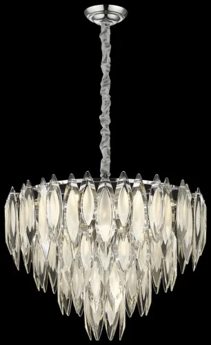 Люстра подвесная Orlanda WE144.15.103 Wertmark прозрачная белая на 15 ламп, основание хром в стиле современный классический 