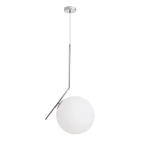 Светильник подвесной Bolla-Unica A1922SP-1CC Arte Lamp белый 1 лампа, основание хром в стиле современный шар