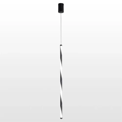 Светильник подвесной LED Cass LSP-8426 Lussole белый чёрный 1 лампа, основание чёрное в стиле современный хай-тек минимализм 