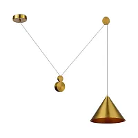 Светильник подвесной Plano V10534-1P Moderli латунь 1 лампа, основание латунь в стиле современный 