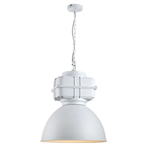 Светильник подвесной лофт Monsey GRLSP-9827 Lussole белый 1 лампа, основание белое в стиле лофт  фото 2