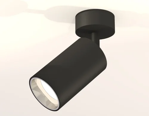 Светильник накладной XM6323003 Ambrella light чёрный 1 лампа, основание чёрное в стиле хай-тек современный круглый фото 2