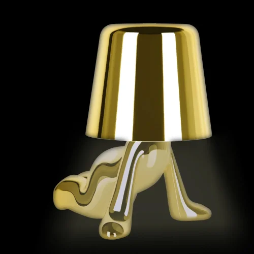 Настольная лампа LED Brothers 10233-A Gold LOFT IT золотая 1 лампа, основание золотое металл в стиле модерн животные фото 2