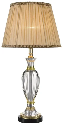 Настольная лампа Tulia WE702.01.304 Wertmark бежевая 1 лампа, основание золотое хрусталь металл в стиле классический 