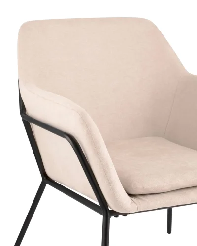Кресло Шелфорд, светло-розовый УТ000001791 Stool Group, розовый/ткань, ножки/металл/чёрный, размеры - ****660*680мм фото 6