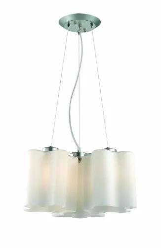 Люстра подвесная SL116.503.03 ST-Luce белая на 3 лампы, основание серебряное в стиле современный  фото 2