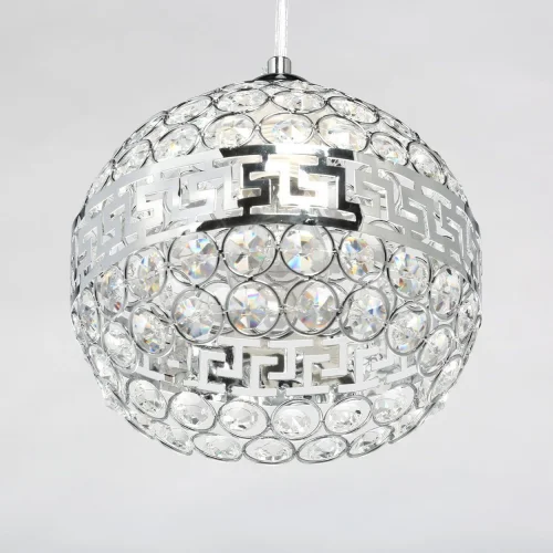 Светильник подвесной Бриз 111012201 DeMarkt прозрачный 1 лампа, основание хром в стиле классический  фото 4
