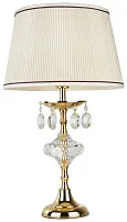 Настольная лампа VICTORIA WE349.01.304 WERTMARK белая 1 лампа, основание золотое металл в стиле современный 