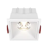 Светильник точечный Alfa LED DL043-01-15W3K-D-SQ-W Maytoni белый 1 лампа, основание белое в стиле современный 
