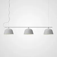 Светильник подвесной Ambit Gray Long 184492-26 ImperiumLoft серый 3 лампы, основание серое в стиле скандинавский современный 