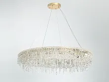 Люстра подвесная 10909+7/S gold Newport прозрачная на 16 ламп, основание золотое в стиле современный американский 