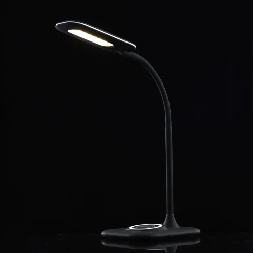 Настольная лампа LED Ракурс 631036601 DeMarkt чёрная 1 лампа, основание чёрное полимер в стиле современный  фото 5