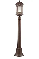 Парковый светильник Salamanca O031FL-01BR Maytoni уличный IP44 коричневый 1 лампа, плафон белый в стиле современный E27