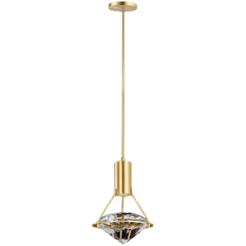 Светильник подвесной GLASGOW brass 186785-23 ImperiumLoft прозрачный 1 лампа, основание латунь в стиле современный арт-деко  фото 2