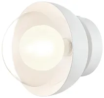 Бра 359-001-01 Velante прозрачный 1 лампа, основание белое в стиле современный 