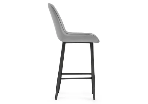 Полубарный стул Седа К светло-серый / черный 511175 Woodville, серый/велюр, ножки/металл/чёрный, размеры - ****490*570 фото 3