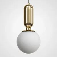 Светильник подвесной Parachilna 73656-22 ImperiumLoft белый 1 лампа, основание золотое в стиле современный 