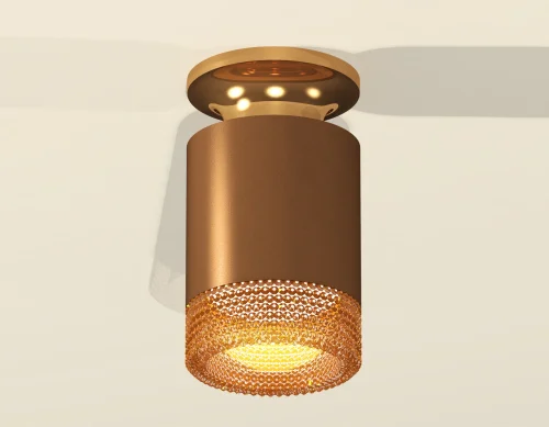 Светильник накладной Techno spot XS6304131 Ambrella light коричневый 1 лампа, основание коричневое в стиле современный круглый фото 3