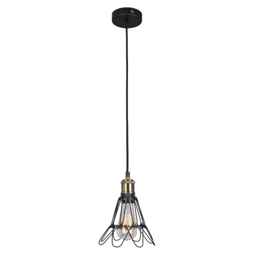 Светильник подвесной лофт LSP-9609 Lussole чёрный 1 лампа, основание чёрное бронзовое в стиле лофт  фото 2