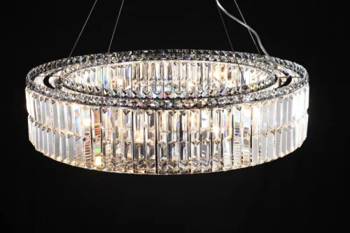 Люстра подвесная 10265+12/S Newport прозрачная на 17 ламп, основание никель в стиле современный  фото 2
