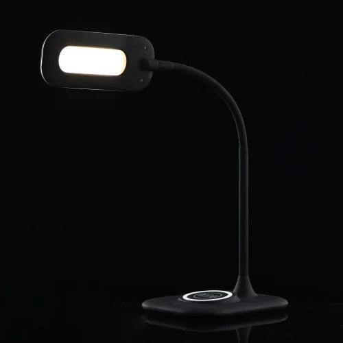 Настольная лампа LED Ракурс 631036601 DeMarkt чёрная 1 лампа, основание чёрное полимер в стиле современный  фото 4