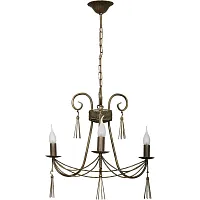 Люстра подвесная Twist 2764-NW Nowodvorski без плафона на 3 лампы, основание бронзовое в стиле арт-деко 