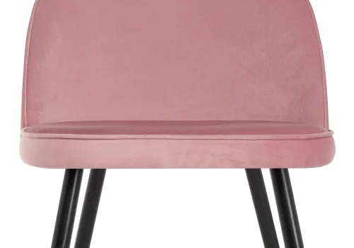 Стул на металлокаркасе Dodo пудрово-розовый 11736 Woodville, розовый/велюр, ножки/металл/чёрный, размеры - ****480*540 фото 4