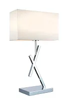 Настольная лампа Latina OML-61804-01 Omnilux белая 1 лампа, основание хром металл в стиле классический 