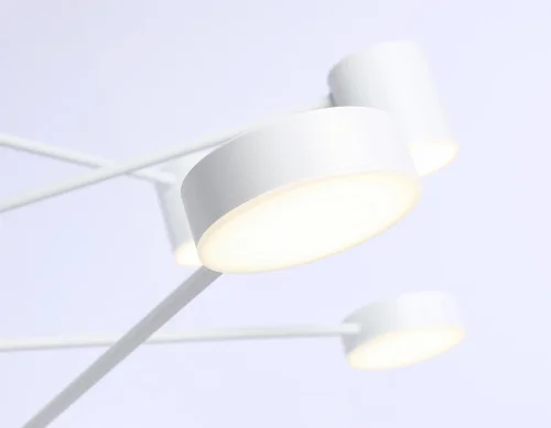 Люстра на штанге LED FL51688 Ambrella light белая на 1 лампа, основание белое в стиле современный хай-тек  фото 7