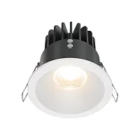 Светильник точечный LED Zoom DL034-L12W3K-D-W Maytoni белый 1 лампа, основание белое в стиле современный 