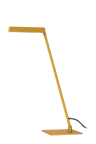 Настольная лампа офисная LED Lavale 44501/03/44 Lucide жёлтая 1 лампа, основание жёлтое металл в стиле современный минимализм  фото 2