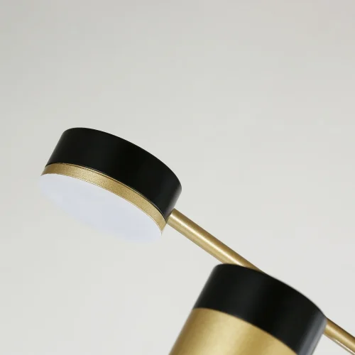 Люстра потолочная LED Modul 4013-6P Favourite чёрная золотая на 6 ламп, основание чёрное в стиле современный  фото 6
