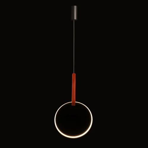 Светильник подвесной LED Ральф 675015901 DeMarkt чёрный 1 лампа, основание чёрное в стиле хай-тек каскад фото 2