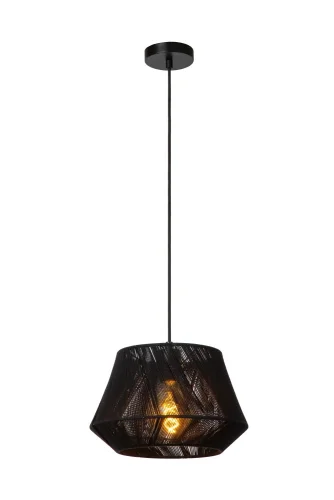 Светильник подвесной Jessica 10421/30/30 Lucide чёрный 1 лампа, основание чёрное в стиле лофт кантри винтаж 