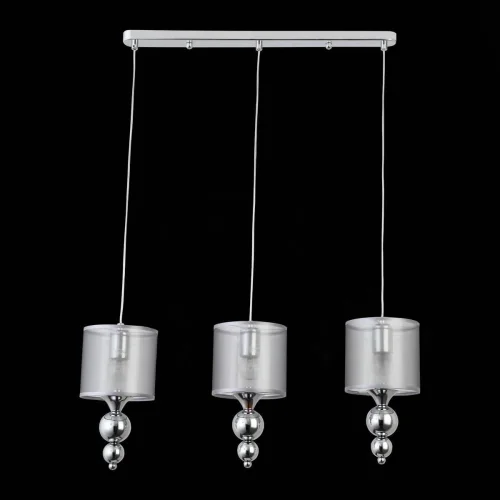 Светильник подвесной Pazione SLE107103-03 Evoluce серый серебряный 3 лампы, основание хром в стиле современный  фото 3
