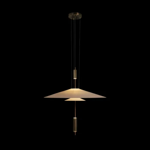 Светильник подвесной Skylar 10244/A Brass LOFT IT белый 3 лампы, основание латунь в стиле современный  фото 2