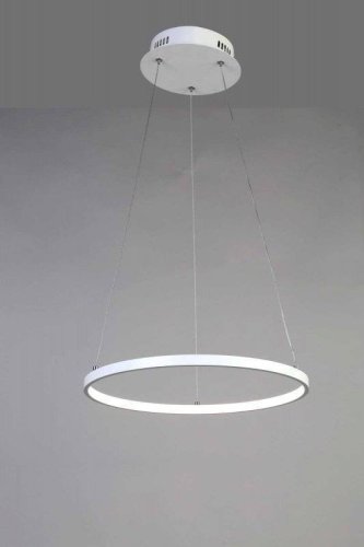 Светильник подвесной LED Giro 1765-4P Favourite белый 1 лампа, основание белое в стиле современный кольца