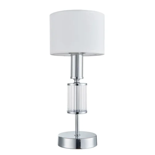 Настольная лампа Laciness 2607-1T Favourite белая 1 лампа, основание хром стекло металл в стиле современный 