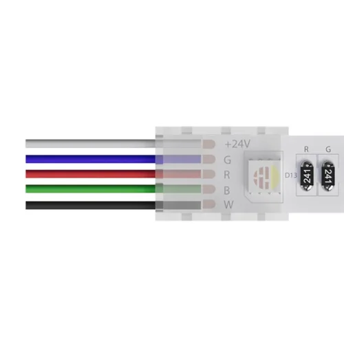 Коннектор для подключения
питания RGB светодиодной ленты 24V 60 SMD5050/m 12mm A30-12-RGBW Arte Lamp цвет LED  K, световой поток Lm