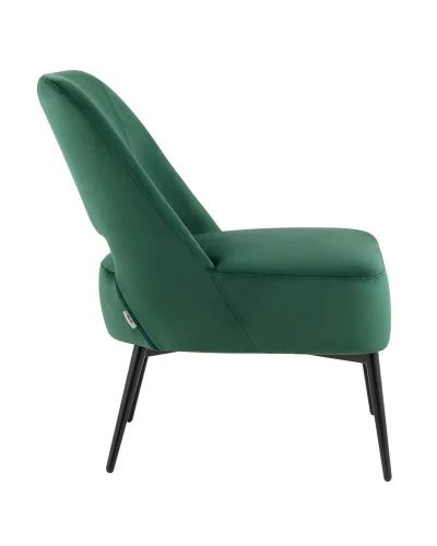 Кресло лаунж Бостон велюр зелёный УТ000036648 Stool Group, зелёный/велюр, ножки/металл/чёрный, размеры - *780***730*600мм фото 3