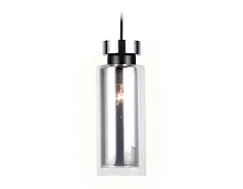 Светильник подвесной TR3572 Ambrella light серый чёрный 1 лампа, основание хром в стиле современный хай-тек трубочки