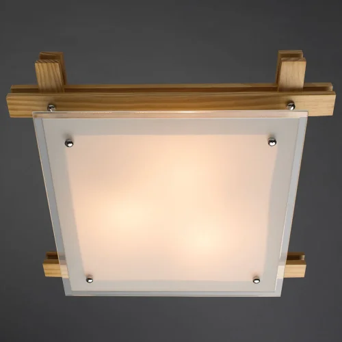 Люстра потолочная Archimede A6460PL-3BR Arte Lamp белая на 3 лампы, основание бежевое в стиле кантри  фото 3